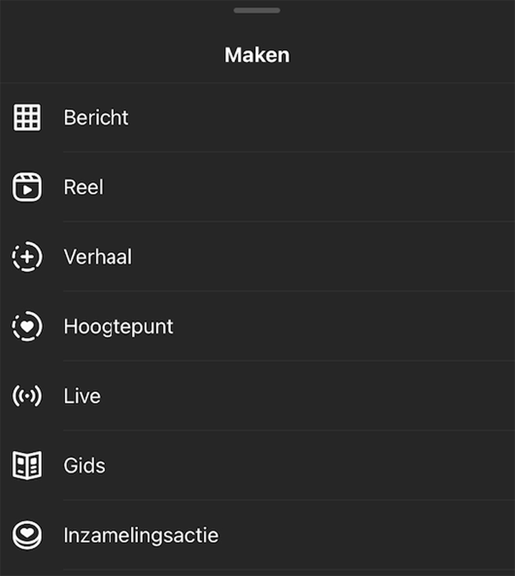 Screenshot of the Instagram Guides settings