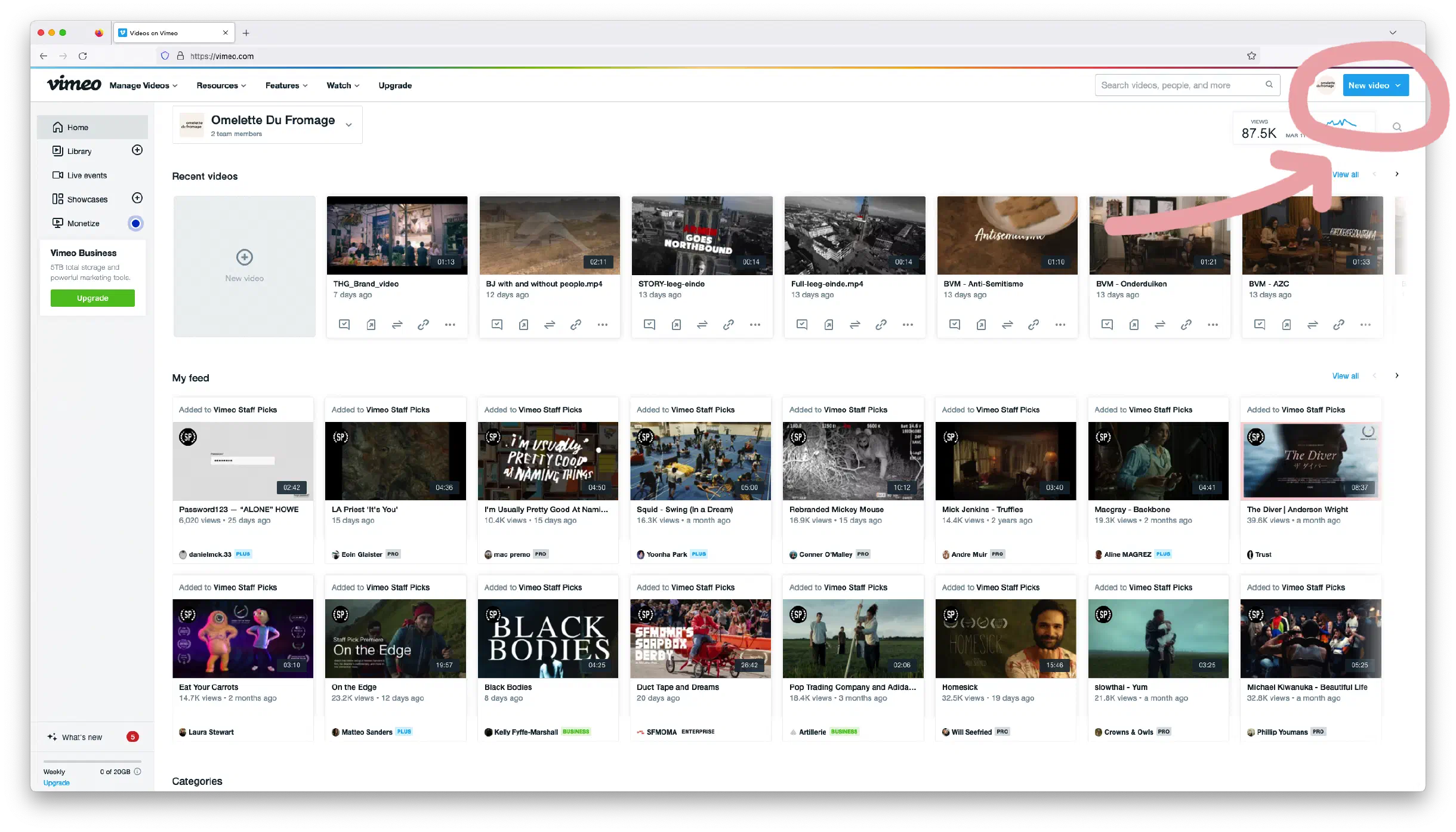 Vimeo distrubution link finder step 1