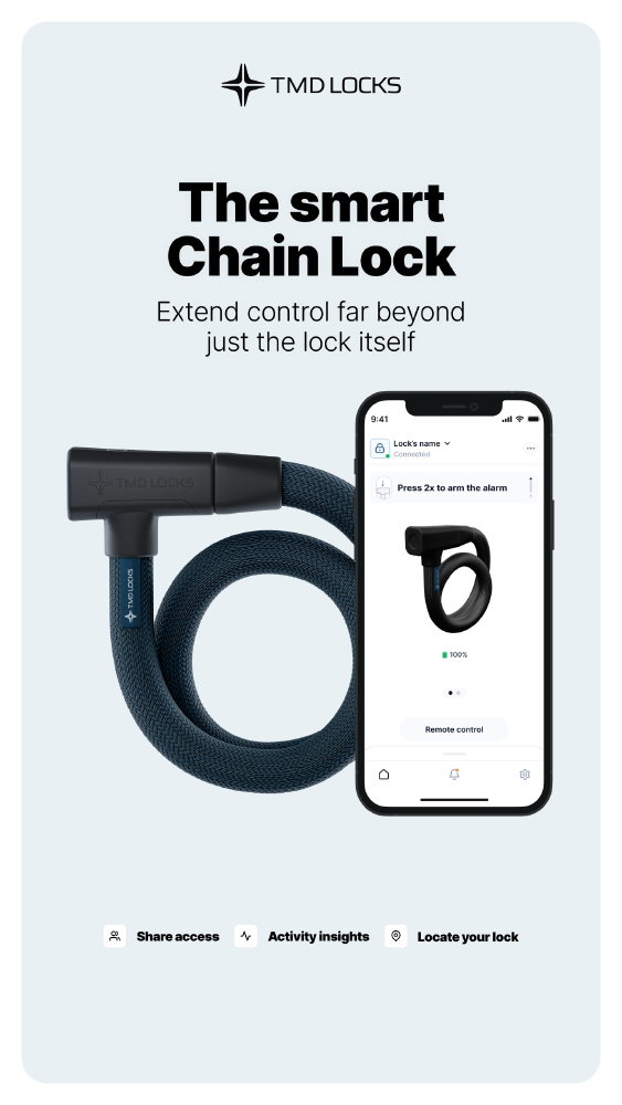Advertentie van TMD Locks in verticaal formaat