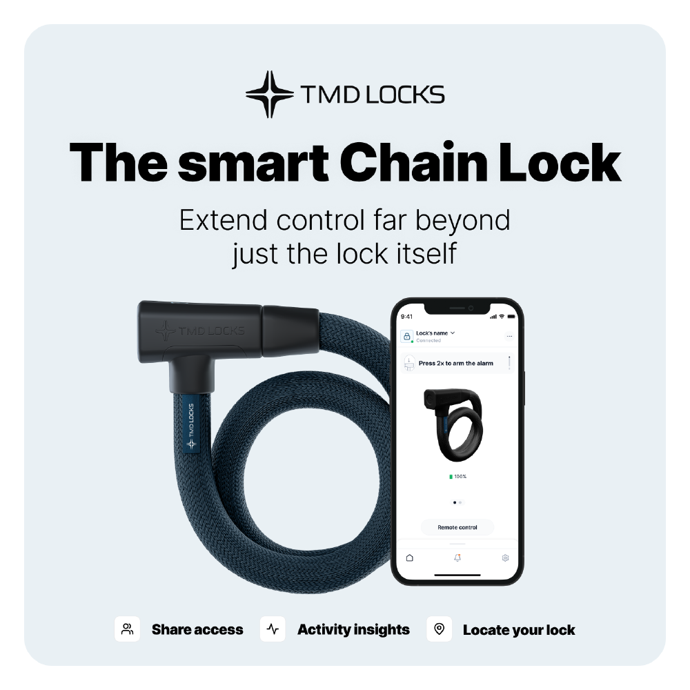 Vierkante advertentie van TMD Locks
